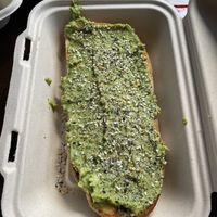 Avo toast (on sourdough)   at Bitchin Donuts in Albany