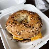 Sausage egg & cheese (all vegan)  at Bitchin Donuts in Albany