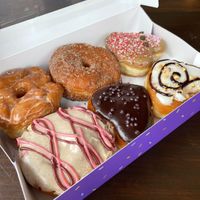 Assortment of valentines donuts  at Bitchin Donuts in Albany