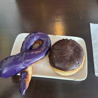 Ube ribbon and Boston Creme - so delicious!   at Bitchin Donuts in Albany