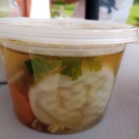 Wonton soup at Green Elephants Thai Vegan in Watkins Glen