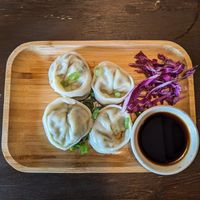Steamed vegetable dumplings at Green Elephants Thai Vegan in Watkins Glen