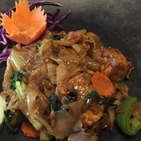 Drunken noodles with tofu  at Green Elephants Thai Vegan in Watkins Glen