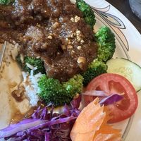 praram (no spicy)  at Green Elephants Thai Vegan in Watkins Glen