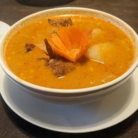 Massaman curry with mock duck at Green Elephants Thai Vegan in Watkins Glen