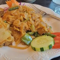 Drunken Noodles at Green Elephants Thai Vegan in Watkins Glen