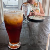 Thai ice tea at Green Elephants Thai Vegan in Watkins Glen