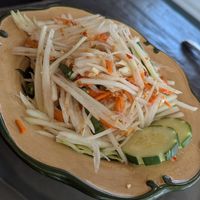 Green papaya salad at Green Elephants Thai Vegan in Watkins Glen