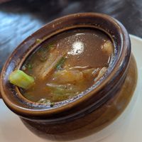 Tom yum soup at Green Elephants Thai Vegan in Watkins Glen