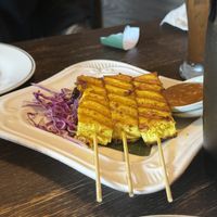 tofu satay  at Green Elephants Thai Vegan in Watkins Glen