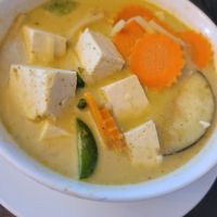 Thai green curry at Green Elephants Thai Vegan in Watkins Glen