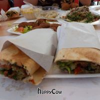 Falafel Sandwich with hummus, falafel, veggies (no garlic sauce) at Kebab in Maracaibo