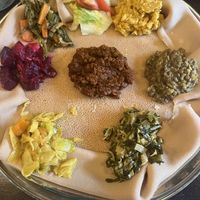 Vegan selection plate   at Abugida  in South West London