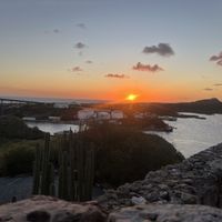 Sunset view  at Restaurant Fort Nassau in Willemstad