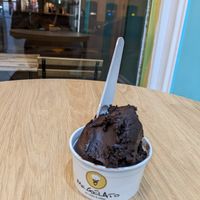 Extra dark chocolate gelato at Mr. Gelato in Prague