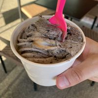 Vanilla soft serve with peanut butter syrup and Oreos blended in. 🤤  at Urban Desserts in Gold River