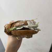   at Bagel Factory in West London