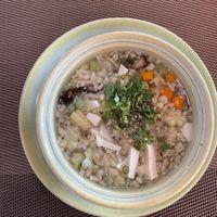 Tofu and mushrooms soup  at La Moi Plant-Based Restaurant in Ho Chi Minh City