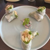 So many fresh spring roll choices, and these were super delicious!   These are the thinh rolls  at La Moi Plant-Based Restaurant in Ho Chi Minh City