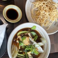 Fried noodles   at La Moi Plant-Based Restaurant in Ho Chi Minh City