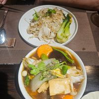 Beijing Flat Noodles with Shiitake Mushrooms at La Moi Plant-Based Restaurant in Ho Chi Minh City