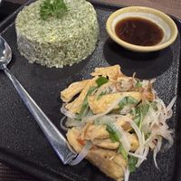 Lamoi Fried Rice & Chikn Salad  at La Moi Plant-Based Restaurant in Ho Chi Minh City