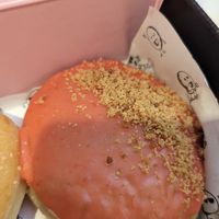 Filled strawberry at HERE-O Donuts  in Abu Dhabi
