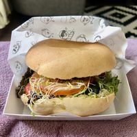 The Vegan One bagel   at HERE-O Donuts  in Abu Dhabi