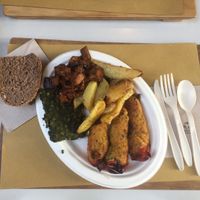 A large plate from the buffet  at Radicetonda - Via Spallanzani in Milan