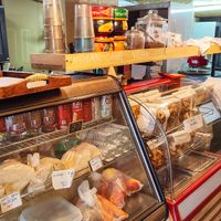 Baked goods isplay case at Green Hand Vegetarian and Vegan Food in Chiang Mai