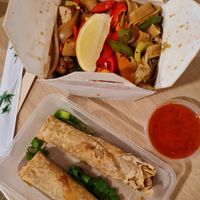 Mean Greens & Tofu + Spring Rolls at Chopstix  in Lorne