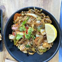 Mean greens with noodles  at Chopstix  in Lorne