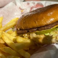 Single Large Mack … all “beef” patty , special (Slap)sauce , lettuce, cheese, pickles onions all on a vegan brioche bun at Marie's Bar And Kitchen in New Orleans