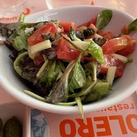 Fresh salad, listed in the menu as 6.90 lev but was free with a burger.  at Bolero Fitburger in Sofia