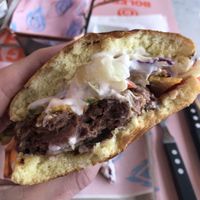 The veggie burger   at Bolero Fitburger in Sofia