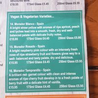 Vegan wine at The Sand Dancer in South Shields