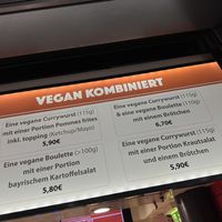 vegan offers  at Curry 36 in Berlin
