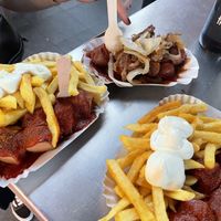 Currywurst & Fries  at Curry 36 in Berlin
