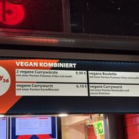 menu  at Curry 36 in Berlin