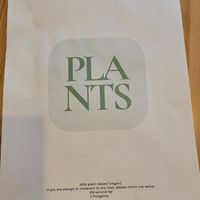 Menu front at PLANTS Kitchen & Bar in Almaty