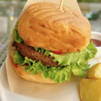 plants burger (without tartar sauce)   at PLANTS Kitchen & Bar in Almaty