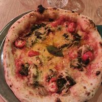Perfect vegan pizza with mushrooms. And very tasty cocktails. at RIONE in Riga