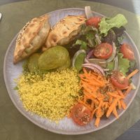 Dish of the day  (vegetable pastry)   at Mãe Terra in Portimao