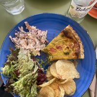 Quiche (with a bite out!)  at Door to the Cosmos in Lowestoft