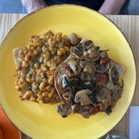 Half and half breakfastt  at Door to the Cosmos in Lowestoft