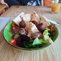Falafel bowl at Door to the Cosmos in Lowestoft