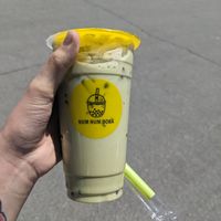 Matcha green tea milk tea w/boba at NUM NUM BOBA in Reno