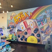 Mural wall at NUM NUM BOBA in Reno