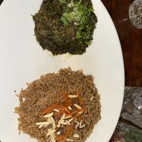 Rice and spinach   at Chopan Schwabing in Munich