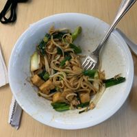 Ginger Lo Mein, added tofu, swapped for rice noodles (vegan)  at MSP - Shoyu - T1 in Minneapolis